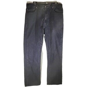 Men's 90s Levis 505 Jeans Mens 38x30 Black Regular Fit Straight Leg USA